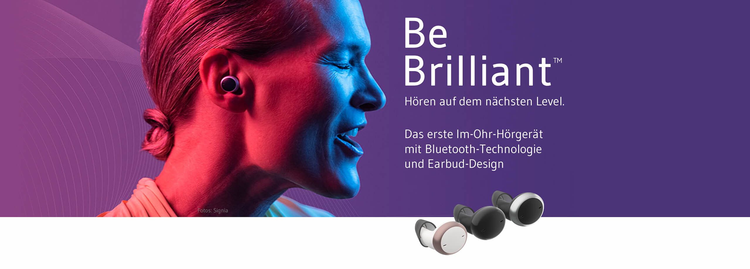 Die neuen Signia-Active-Hörgeräte im Earbud-Design